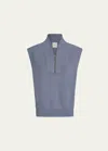 Varley Loretta Half Zip Sweatshirt In Stone Blue In Stone Blue