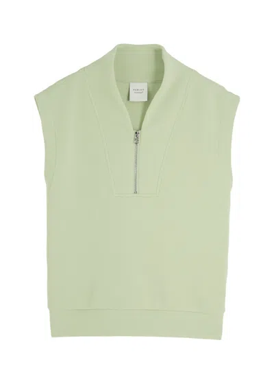 Varley Loretta Half-zip Stretch-jersey Top In Green