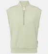 Varley Loretta Jersey Sleeveless Half-zip Sweatshirt In Green