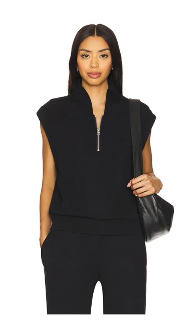 Varley Loretta Half Zip Vest In Black