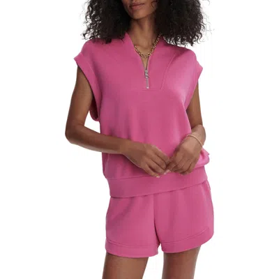 Varley Loretta Sleeveless Half Zip In Ibis Rose