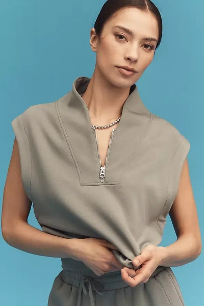 Varley Loretta Sleeveless Half-zip Sweatshirt
