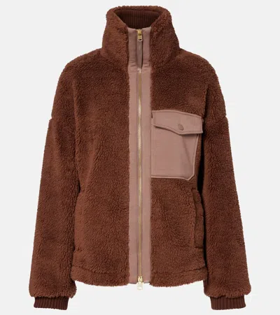 Varley Womens Lowell Sherpa Fleece Jacket Carafe In Brown