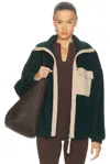 Varley Lowell Sherpa Jacket In Green