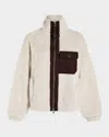 Varley Lowell Sherpa Jacket In Sandshell