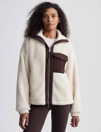 Varley Lowell Sherpa Jacket In White
