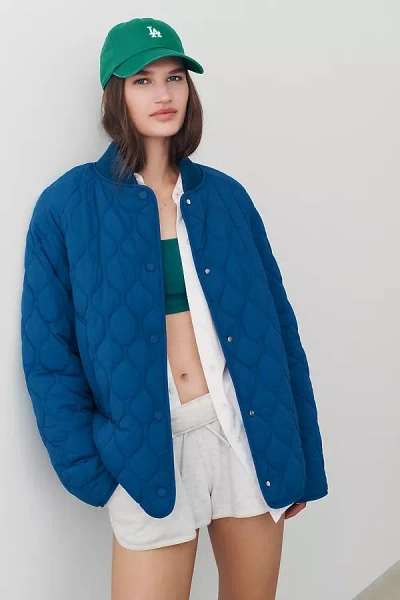 Varley Luca Quilted Jacket In Blue