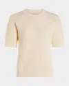 Varley Alva Short-sleeve Knit Top In Snow White