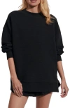 Varley Manning Ribbed Sweatshirt In Black