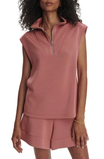 Varley Magnolia 2.0 Sleeveless Half Zip In Canyon Rose