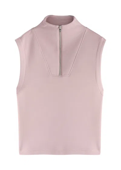 Varley Magnolia Half-zip Stretch-jersey Vest In Purple