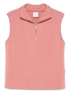 Varley Loretta Sleeveless Half-zip Sweatshirt In Pink