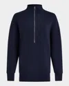 Varley Masie Half-zip Stretch-jersey Sweatshirt In Blue