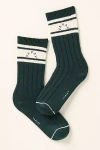 Varley Malissa Wide Rib Crew Socks In Green