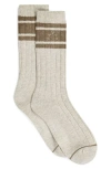 Varley Malissa Plush Wide Rib Sock In Ivory Marl