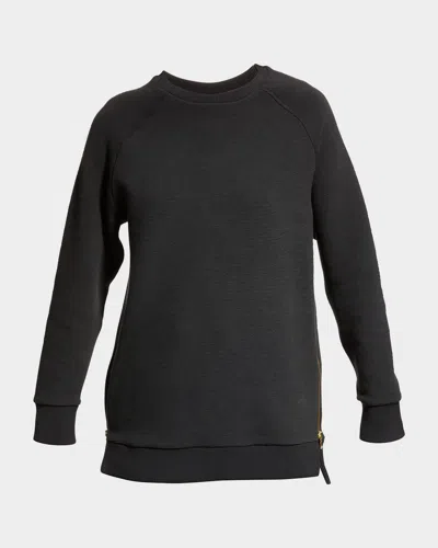 Varley Manning Raglan Pullover Sweatshirt In Black