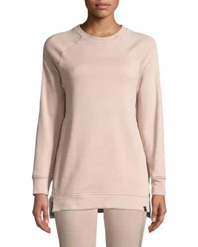 Varley Manning Raglan Pullover Sweatshirt In Black Rib