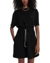 Varley Maple Short-sleeve Mini Dress In Black