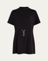 Varley Maple Short-sleeve Mini Dress In Black