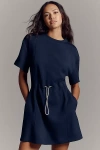 Varley Maple Short-sleeve Mini Dress In Blue
