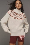 Varley Marcie Fairisle Sweater In White