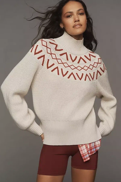 Varley Marcie Fairisle Sweater In White