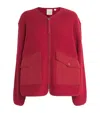 Varley Marina Collarless Fleece In Red