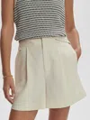 Varley Mariya 4.5" Inseam Easy Pleat Shorts Women's Beige Stretch Buu007 In Neutral