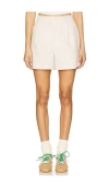 Varley Mariya Easy Pleat Shorts 4.5 Birch In 桦树皮白