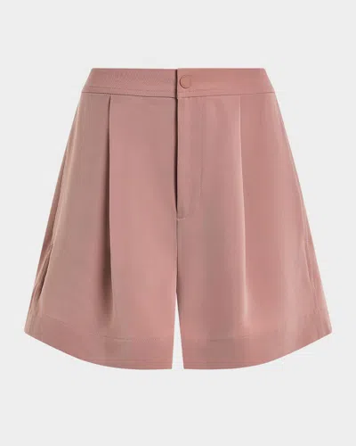 Varley Mariya Easy Pleat Shorts In Brown