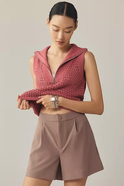 Varley Mariya Pleated Trouser Shorts In Sand