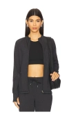 Varley Marja Zip Through Mid Layer Jacket In Charcoal,black