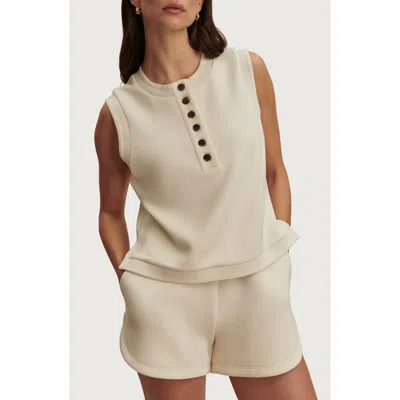 Varley Marla Button Placket Tank In White