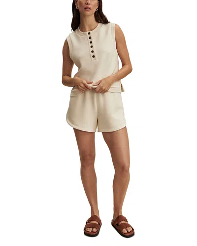 Varley Marla Sleeveless Sweatshirt In White