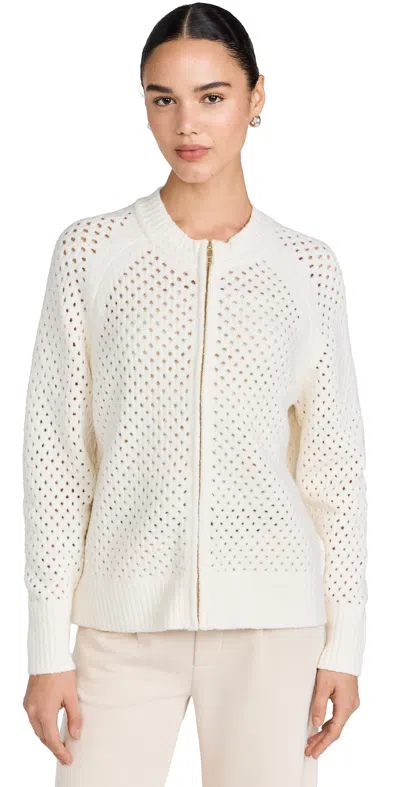 Varley Marta Boucle Knit Jacket Coconut Milk