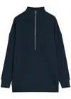 Varley Masie Half-zip Stretch-jersey Sweatshirt In Blue
