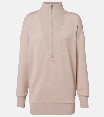 Varley Masie Jersey Half-zip Sweatshirt In Sand