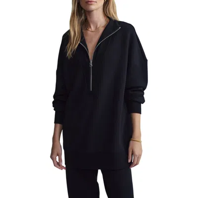 Varley Masie Long Half Zip Sweatshirt In Black