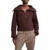 Varley Womens Reid Relaxed-fit Woven-blend Jumper Coffee Bean