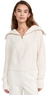 Varley Mentone Knit Sweatshirt Egret In Egret