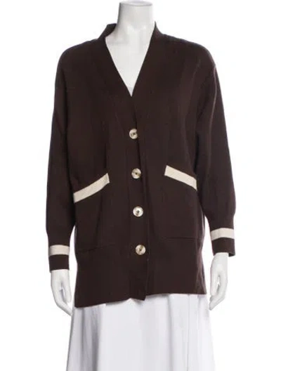 Pre-owned Varley Merino Wool Jacket In Brown