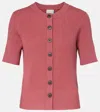 Varley Micha Short Sleeve Cardigan In Pink