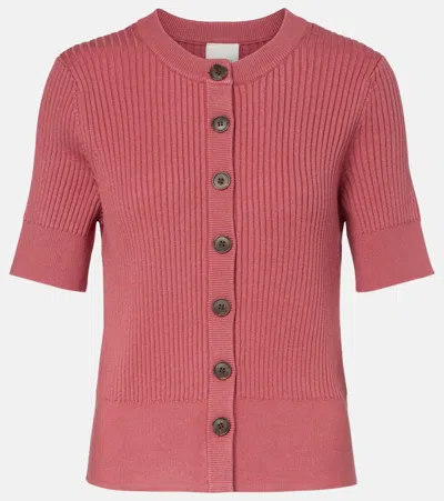 VARLEY MICHA RIBBED-KNIT CARDIGAN