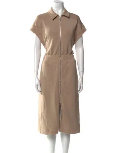 Pre-owned Varley Midi Length Dress In Neutral