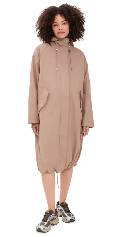 Varley Midi Rain Jacket Brownie
