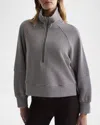 Varley Milano Half-zip Sweatshirt In Cocoa Berr
