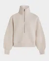 Varley Milano Half-zip Sweatshirt In Silver Grey/snow Whi