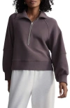Varley Milano Half-zip Sweatshirt In Cocoa Berry In Cocoa Berry