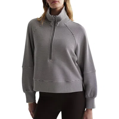Varley Milano Half-zip Sweatshirt In Cocoa Berry/egret