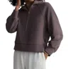 Varley Milano Half-zip Sweatshirt In Cocoa Berry